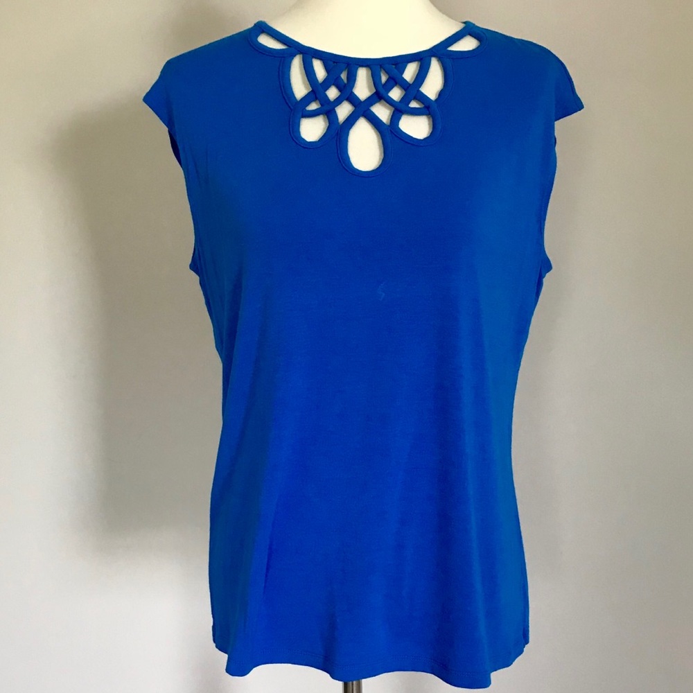 INC Keyhole Short Sleeve Top